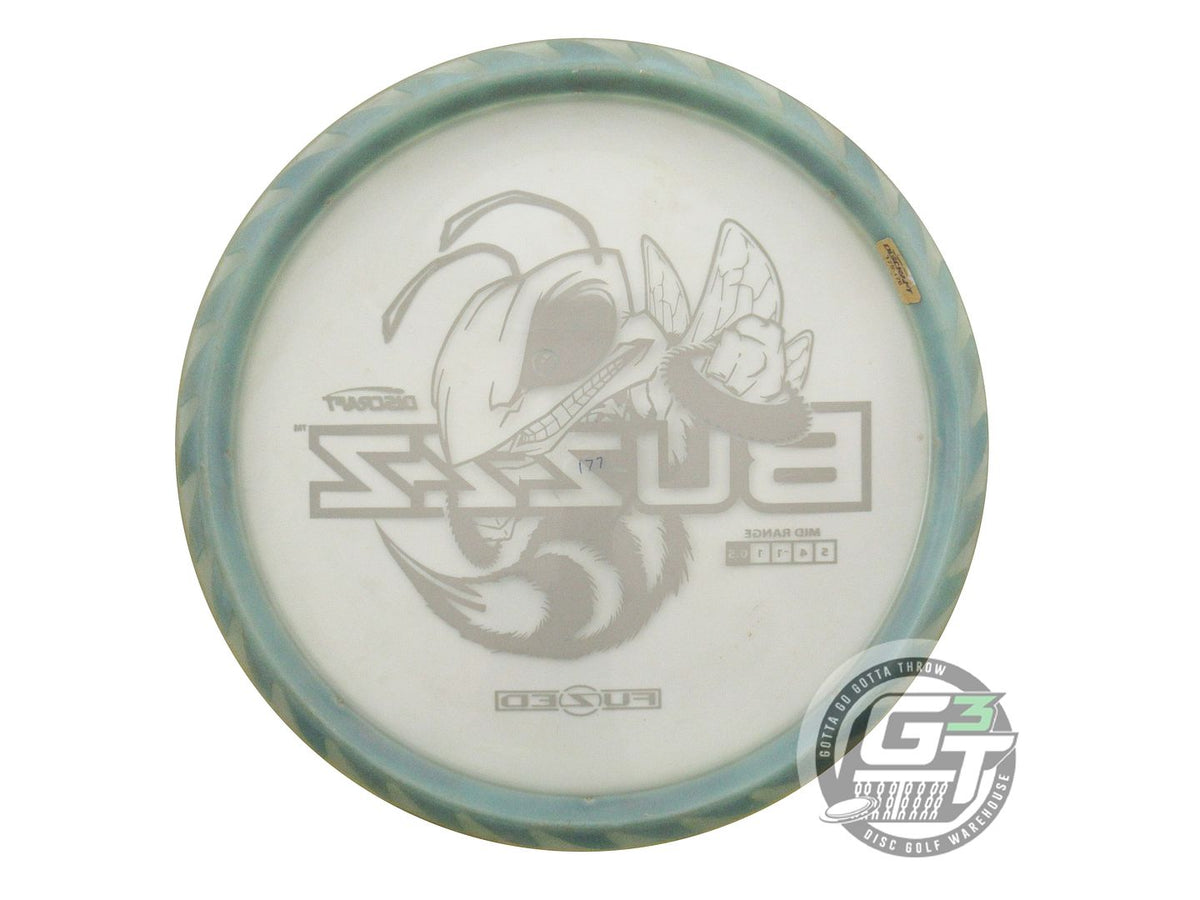 USED Discraft FuZed BuzzzSaw Buzzz 177g Clear Silver Foil Midrange Golf Disc