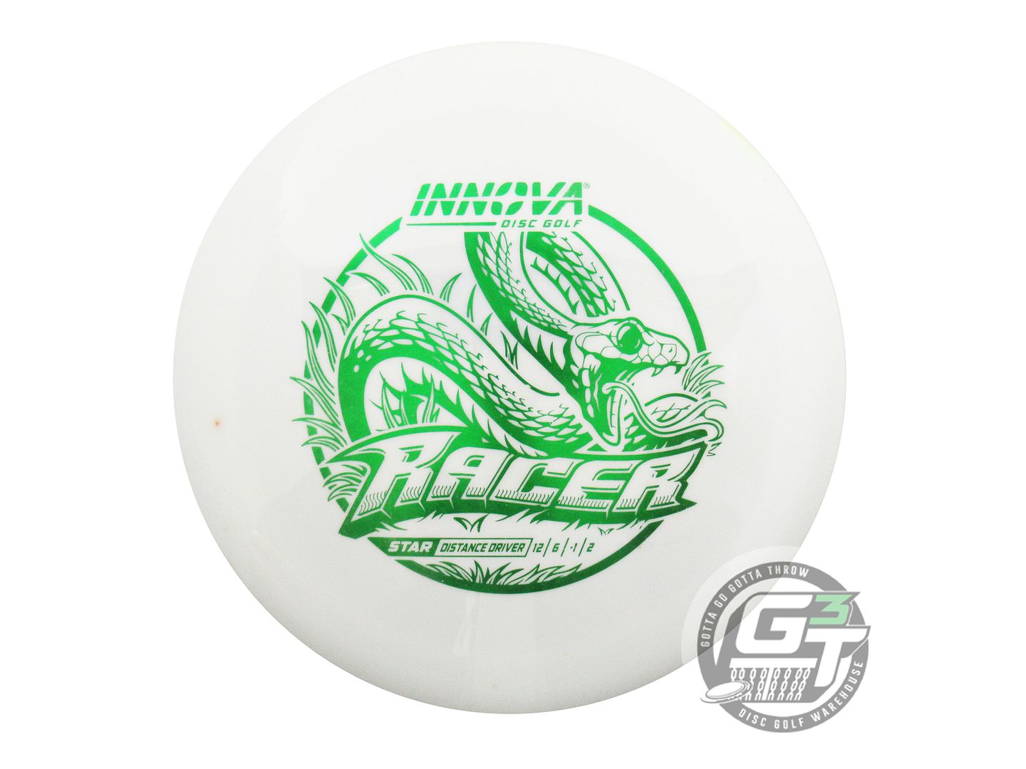 USED Innova Star Racer 174g White Green Foil Distance Driver Golf Disc