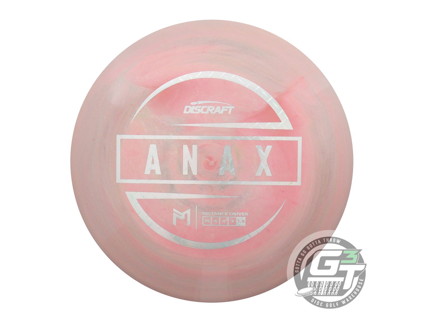USED Discraft [McBETH] ESP Anax 175g Pink-Gray Diamond Plate Driver Golf Disc