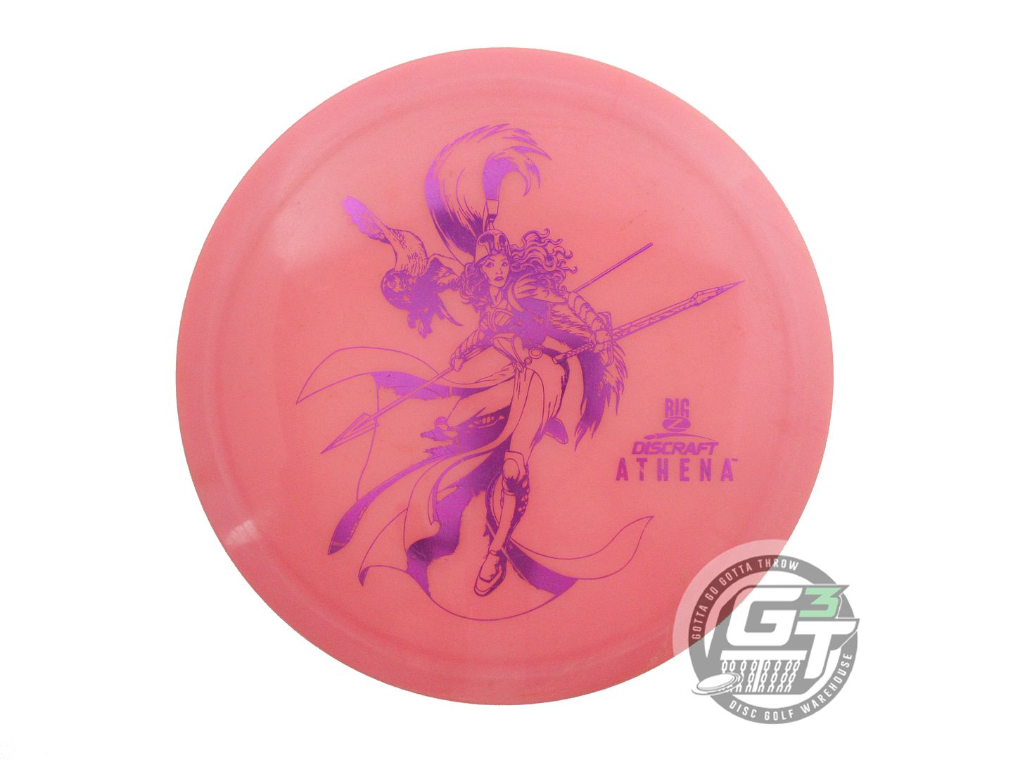 USED Discraft Big Z Athena 176g Pink Purple Foil Driver Golf Disc