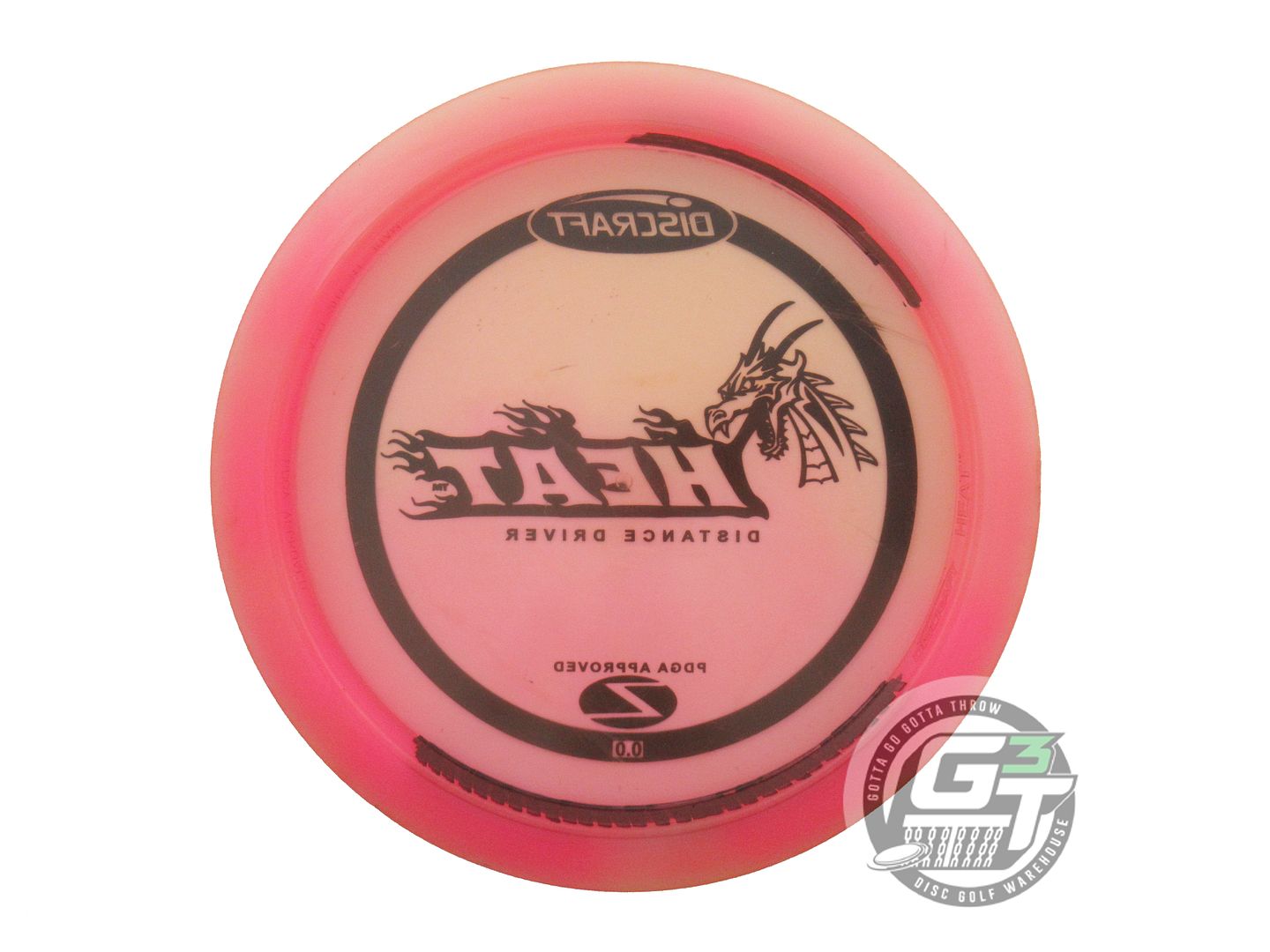 USED Discraft Z Heat 174g Pink Black Stamp PFN Distance Driver Golf Disc