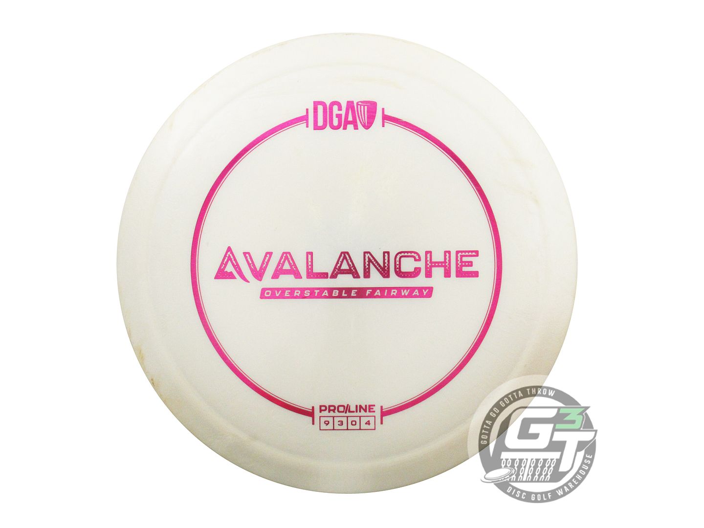 USED DGA ProLine Avalanche 175g White Magenta Foil Fairway Driver Golf Disc
