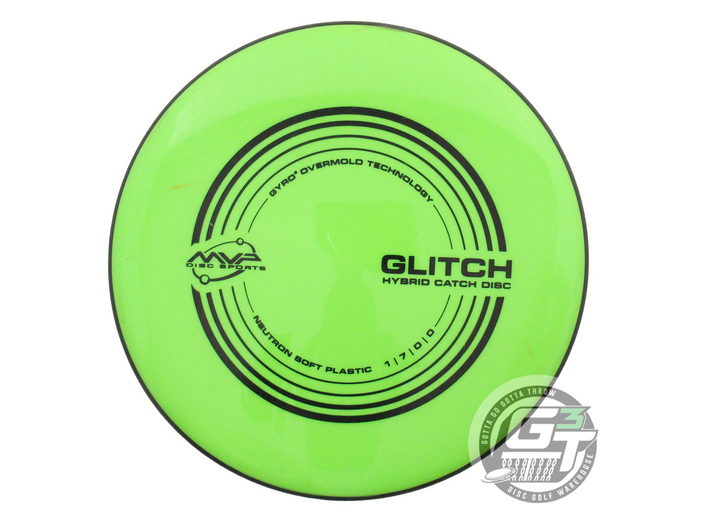 USED MVP Disc Sports Classic Neutron Soft Glitch 153g Lime Putter Golf Disc