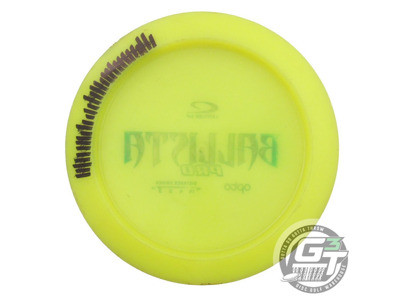 USED Latitude 64 Opto Ballista Pro 169g Yellow Blue Foil Distance Driver Disc