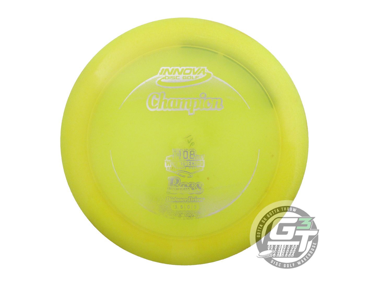 USED Innova Champion Boss 176g Yellow Silver Foil Distance Driver Golf Disc