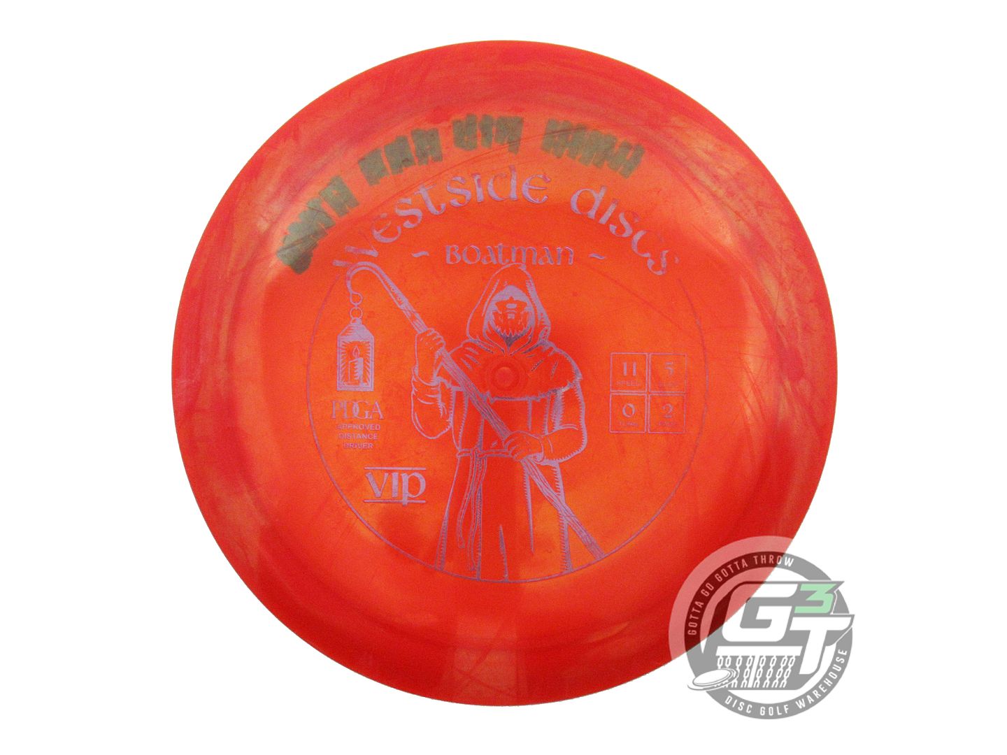 USED Westside Discs VIP Boatman 170g Red Purple Foil Distance Driver Golf Disc