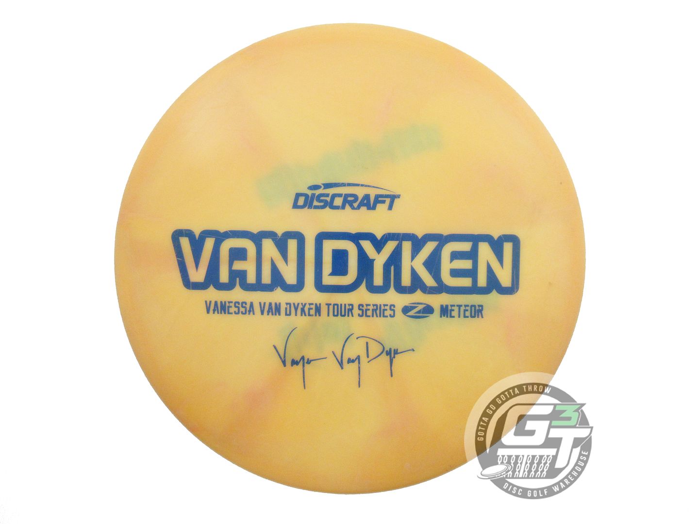 USED Discraft [VAN DYKEN] Z Swirl Meteor 176g Marigold Blue Stamp Midrange Disc