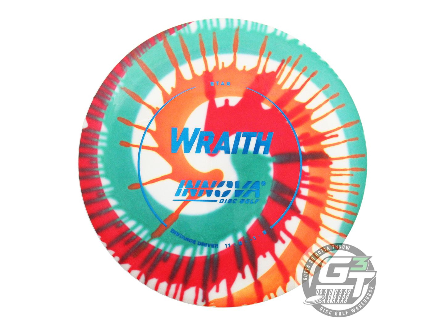 USED Innova I-DYE Star Wraith 173g Spiral Splatter Distance Driver Golf Disc