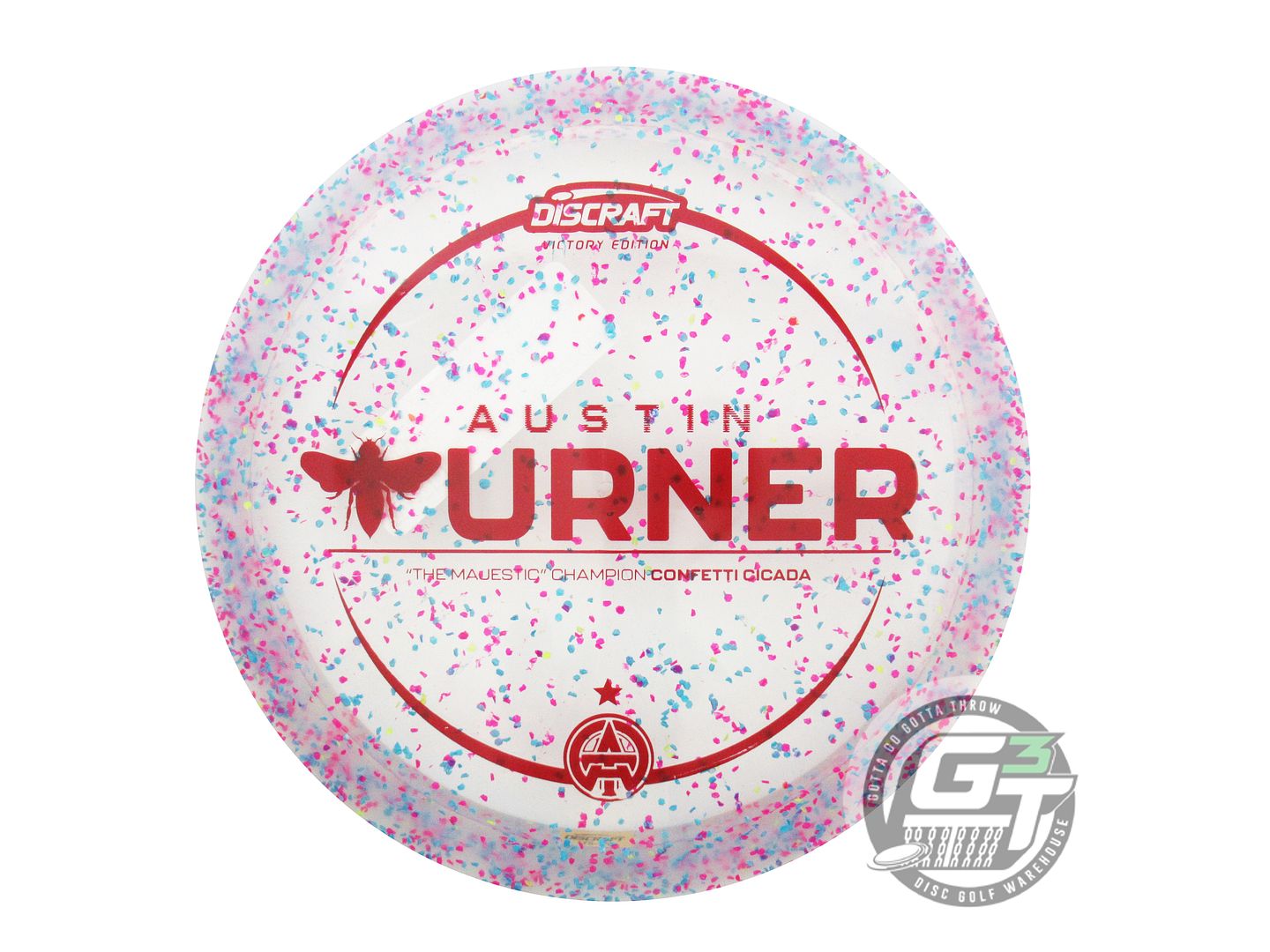 Discraft Limited Edition Victory Edition 2025 The Majestic Champion Austin Turner Confetti Elite Z Cicada Fairway Driver Golf Disc (Individually Listed)