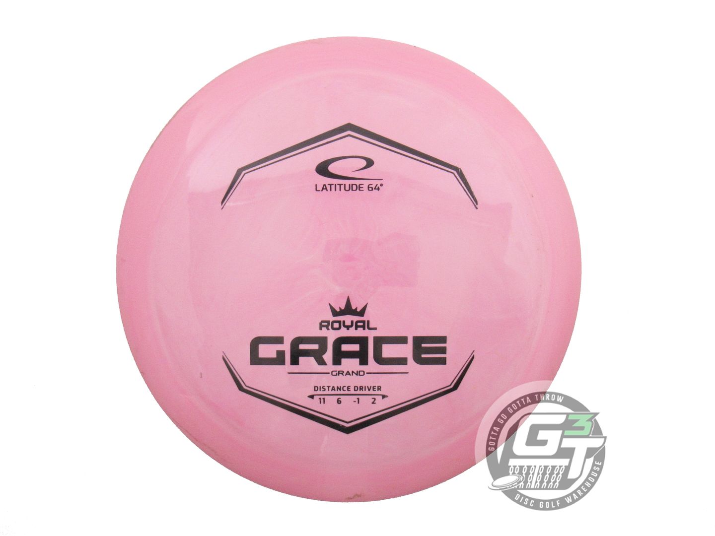 USED Latitude 64 Royal Grand Grace 173g Pink Black Stamp Distance Driver Disc