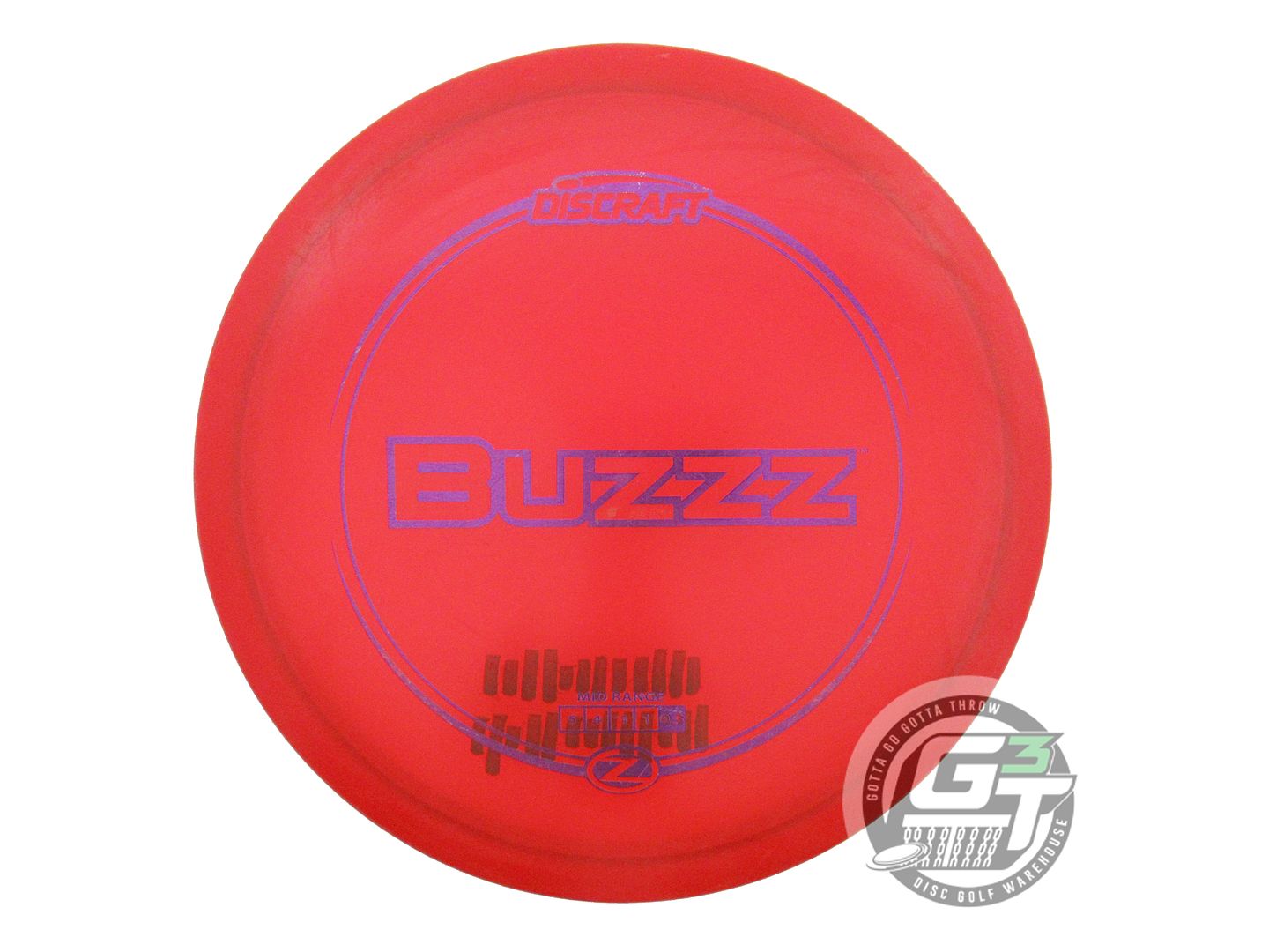 USED Discraft Z Buzzz 177g Red Purple Foil Midrange Golf Disc