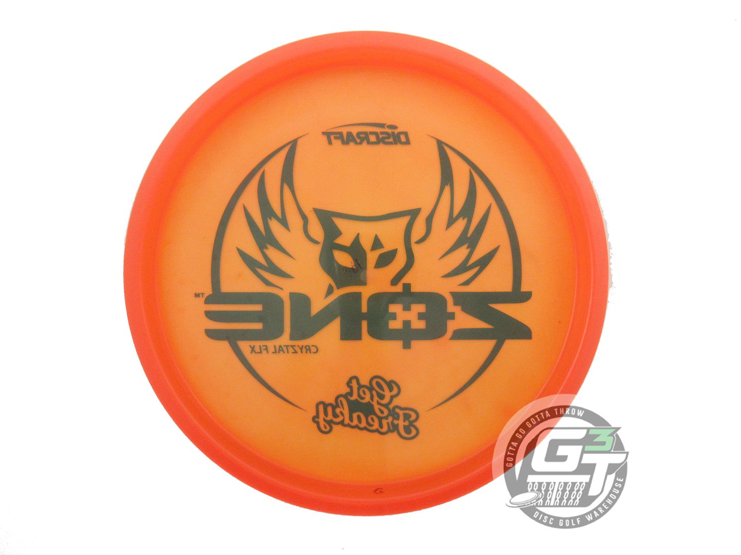 USED Discraft [SMITH] CryZtal Z FLX Zone 176g Orange Green Stamp Putter Disc