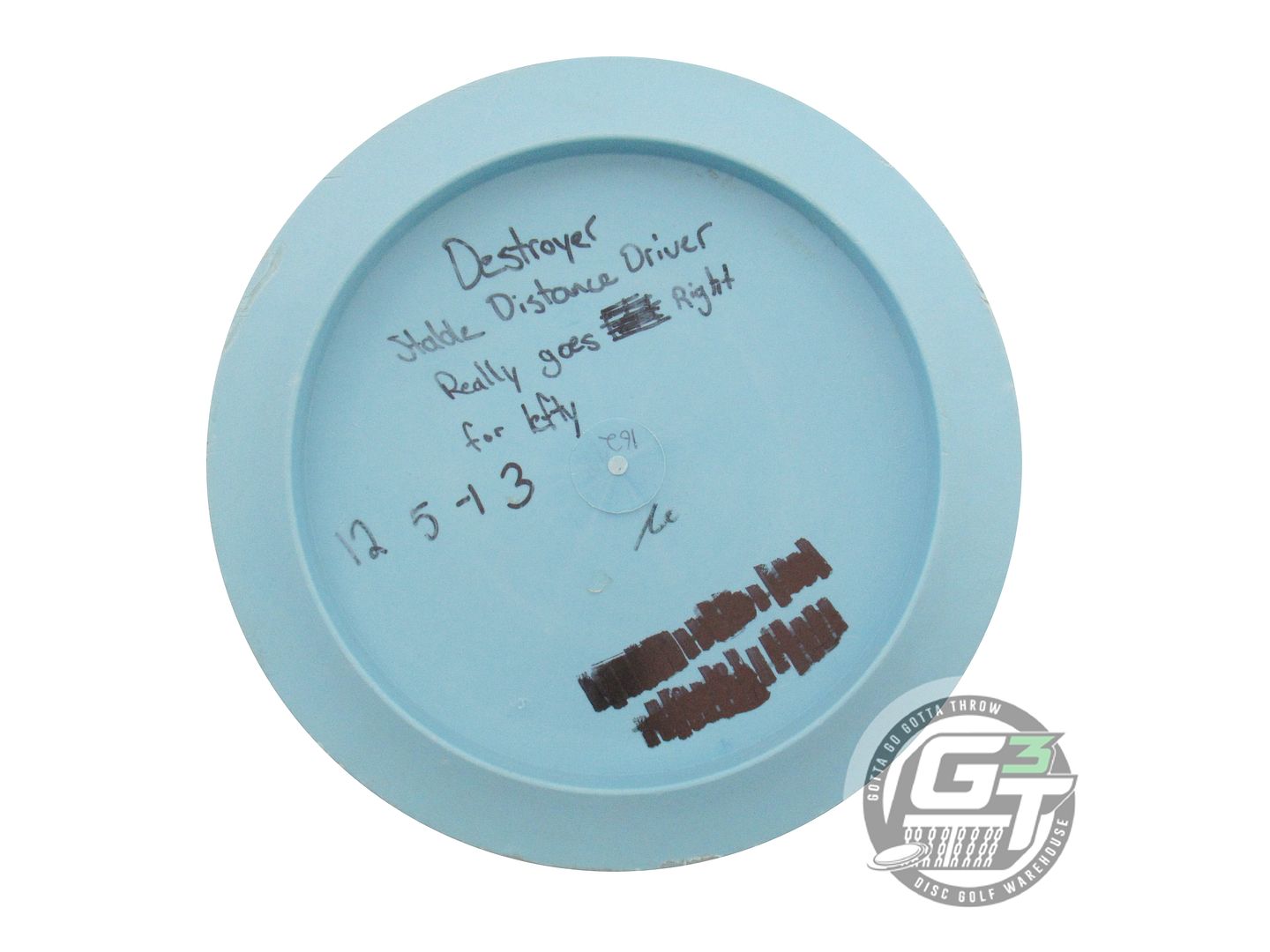 USED Innova X-OUT DX Destroyer 162g Sky Blue Distance Driver Golf Disc
