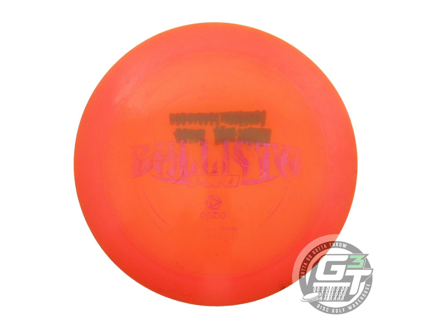 USED Latitude 64 Opto Ballista Pro 172g Orange Pink Foil Distance Driver Disc