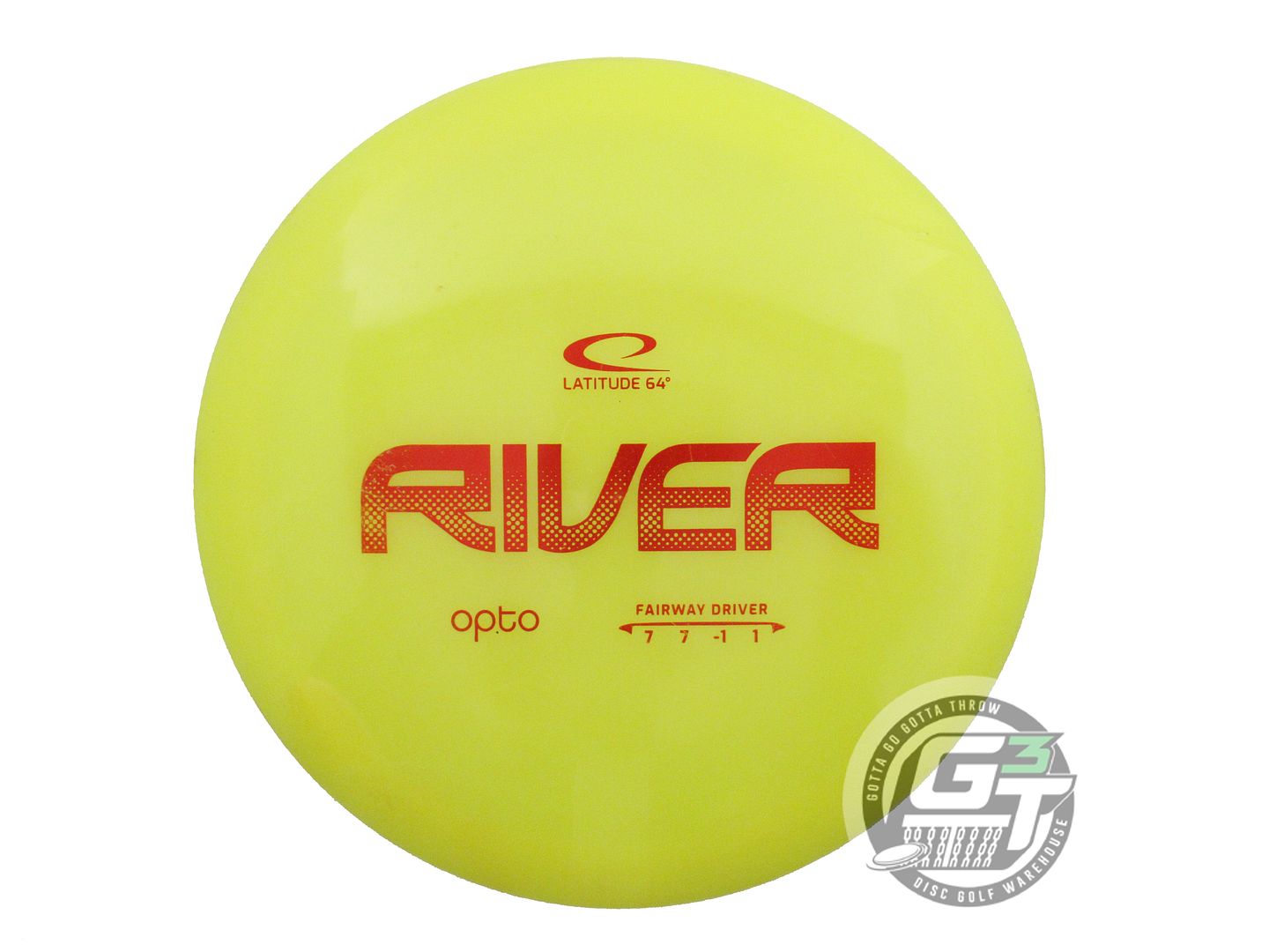 USED Latitude 64 Opto River 174g Yellow Red Foil Fairway Driver Golf Disc