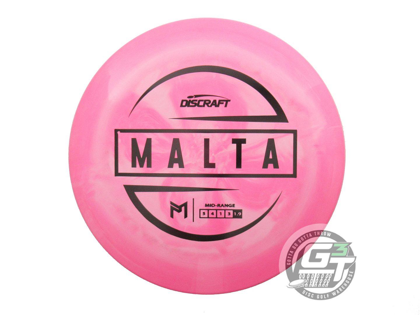 NOS Discraft [McBETH] ESP Malta 177g Pink Black Stamp Midrange Golf Disc