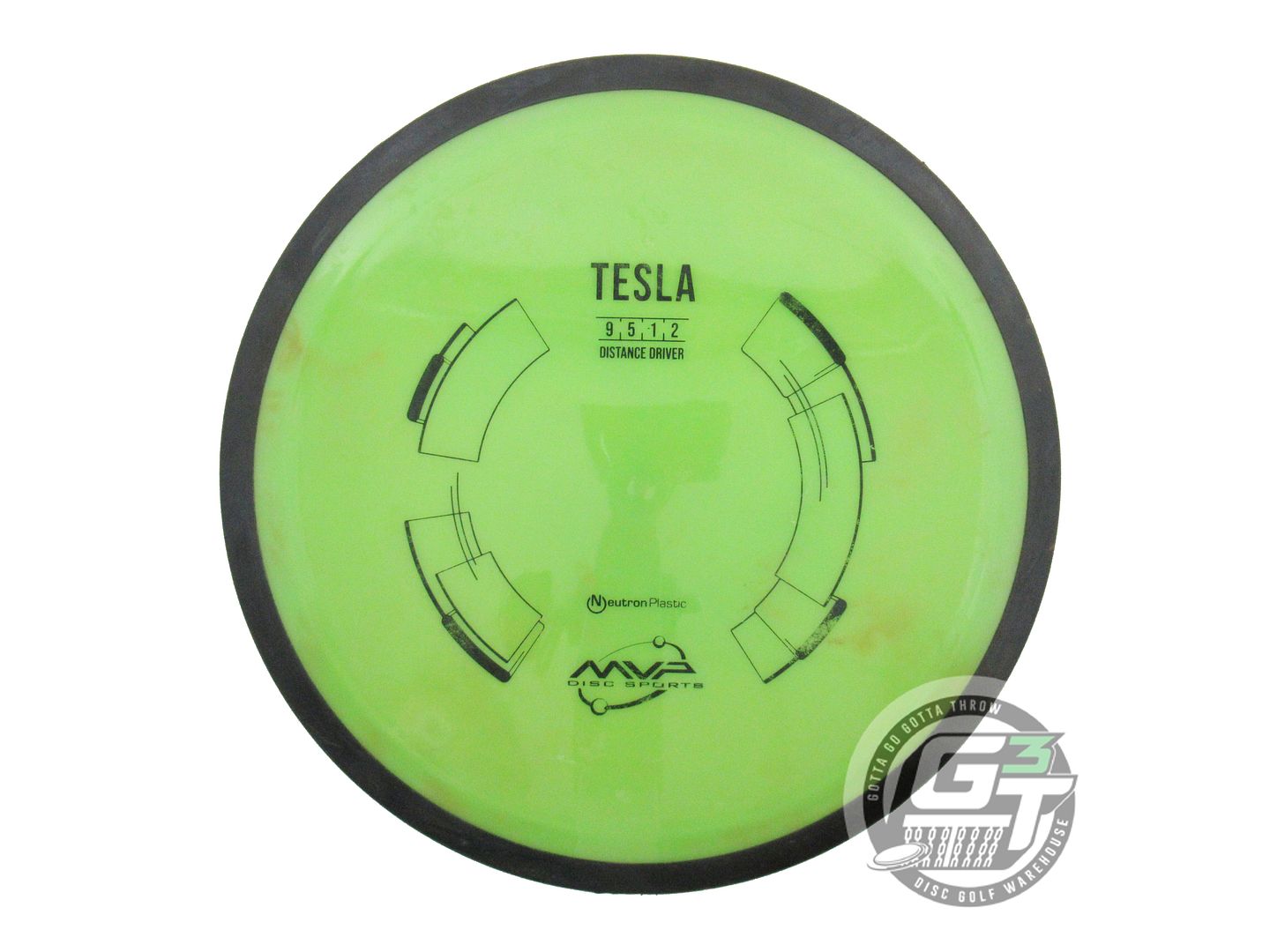 USED MVP Disc Sports Neutron Tesla 173g Olive Green Distance Driver Golf Disc
