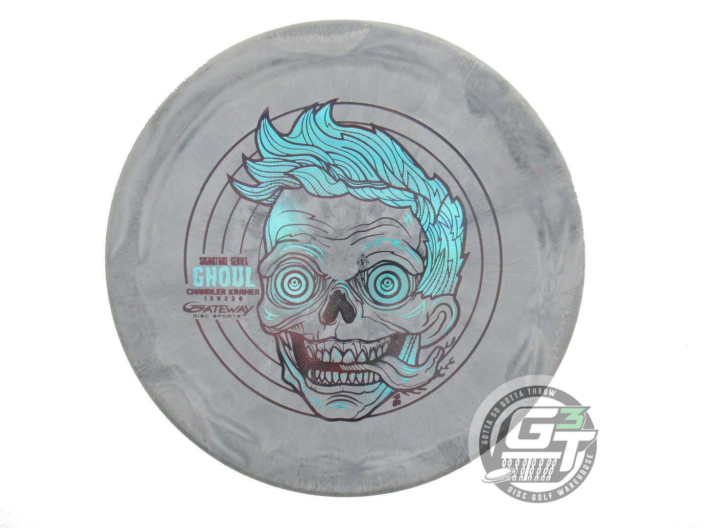 NOS Gateway [KRAMER] SureGrip Ghoul 176g Gray Aqua Foil Putter Golf Disc