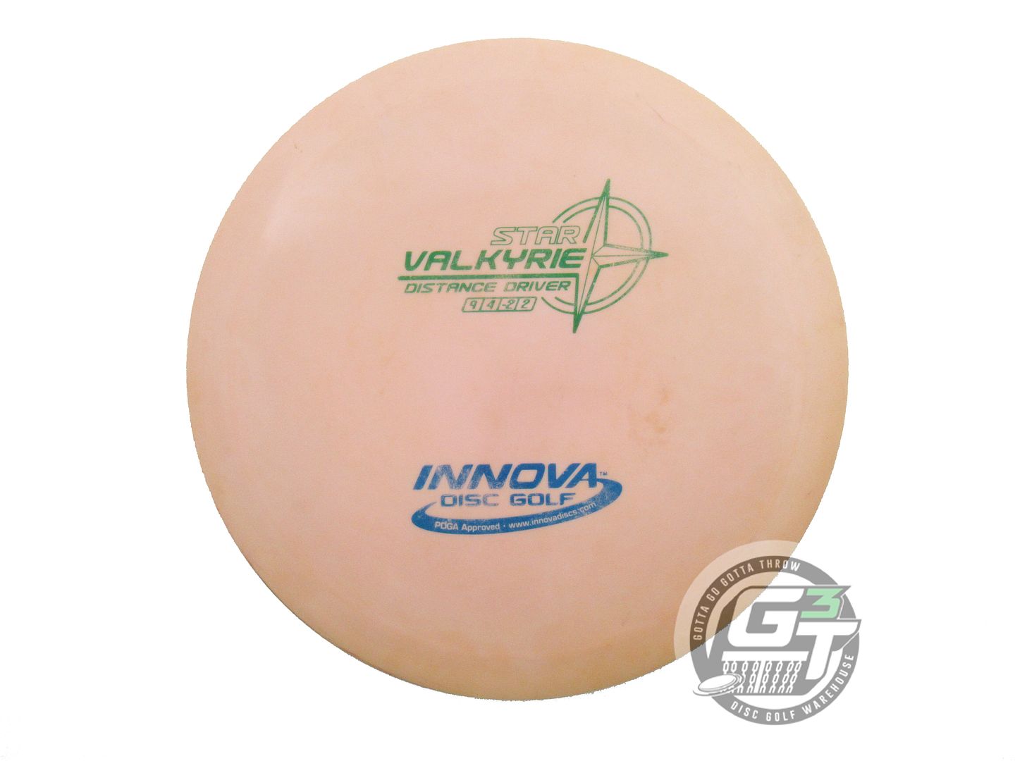 USED Innova Star Valkyrie 175g Peach Green & Blue Stamp Distance Driver Disc