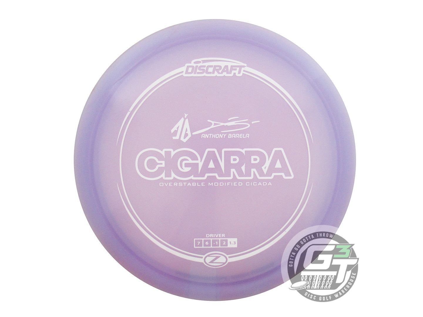 USED Discraft [BARELA] Z Cigarra 173g Lilac White Stamp Fairway Driver Golf Disc