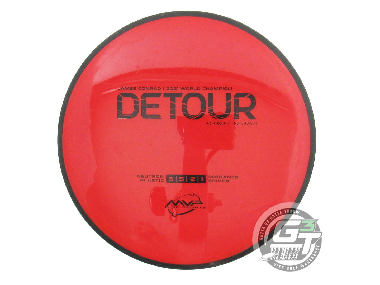 USED MVP Disc Sports Neutron Detour 177g Red Midrange Golf Disc