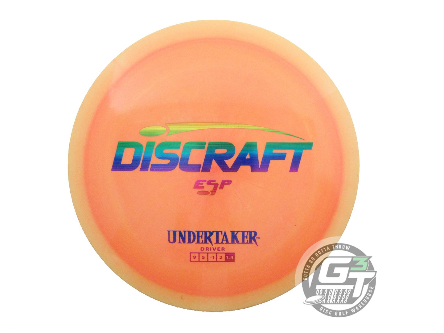USED Discraft ESP Undertaker 173g Orange Rainbow Laser Foil Distance Driver Disc