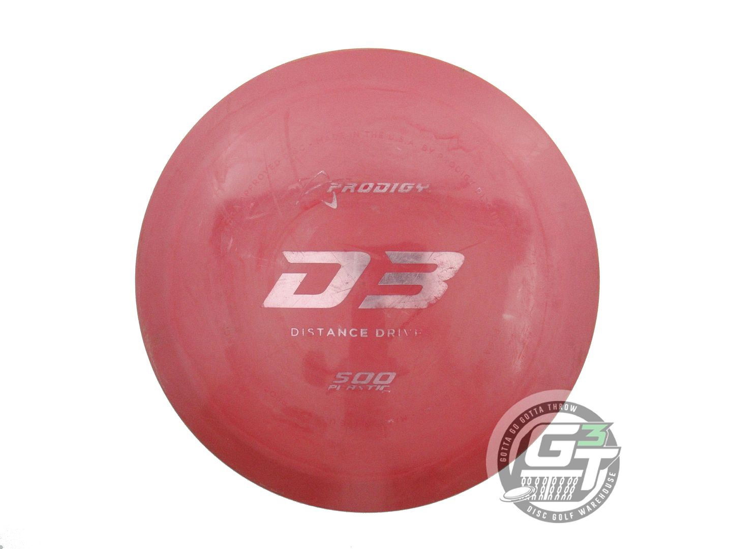 USED Prodigy Discs 500 D3 173g Maroon Silver Foil Distance Driver Golf Disc