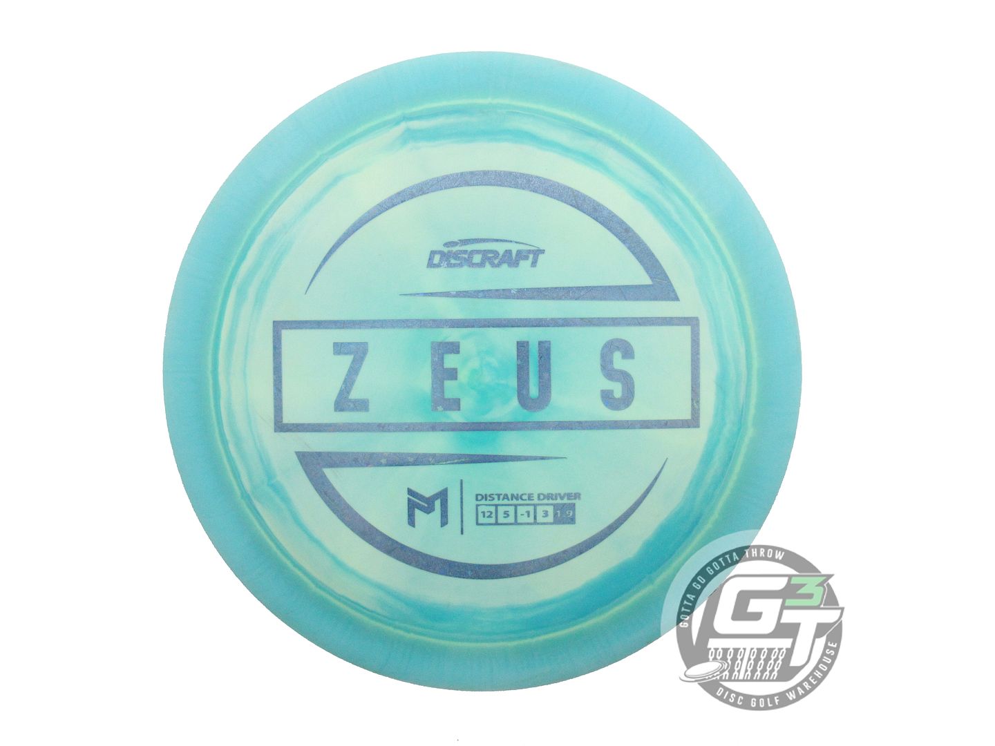 USED Discraft [McBETH] ESP Zeus 174g Teal-Seafoam Blue Star Foil Driver Disc