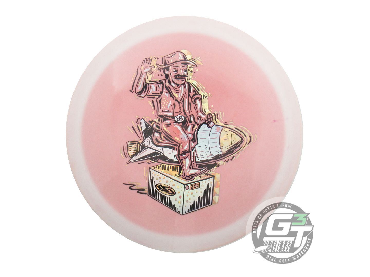 USED Lone Star [ARTIST] Alpha The Dome 168g White-Pink Fairway Driver Golf Disc