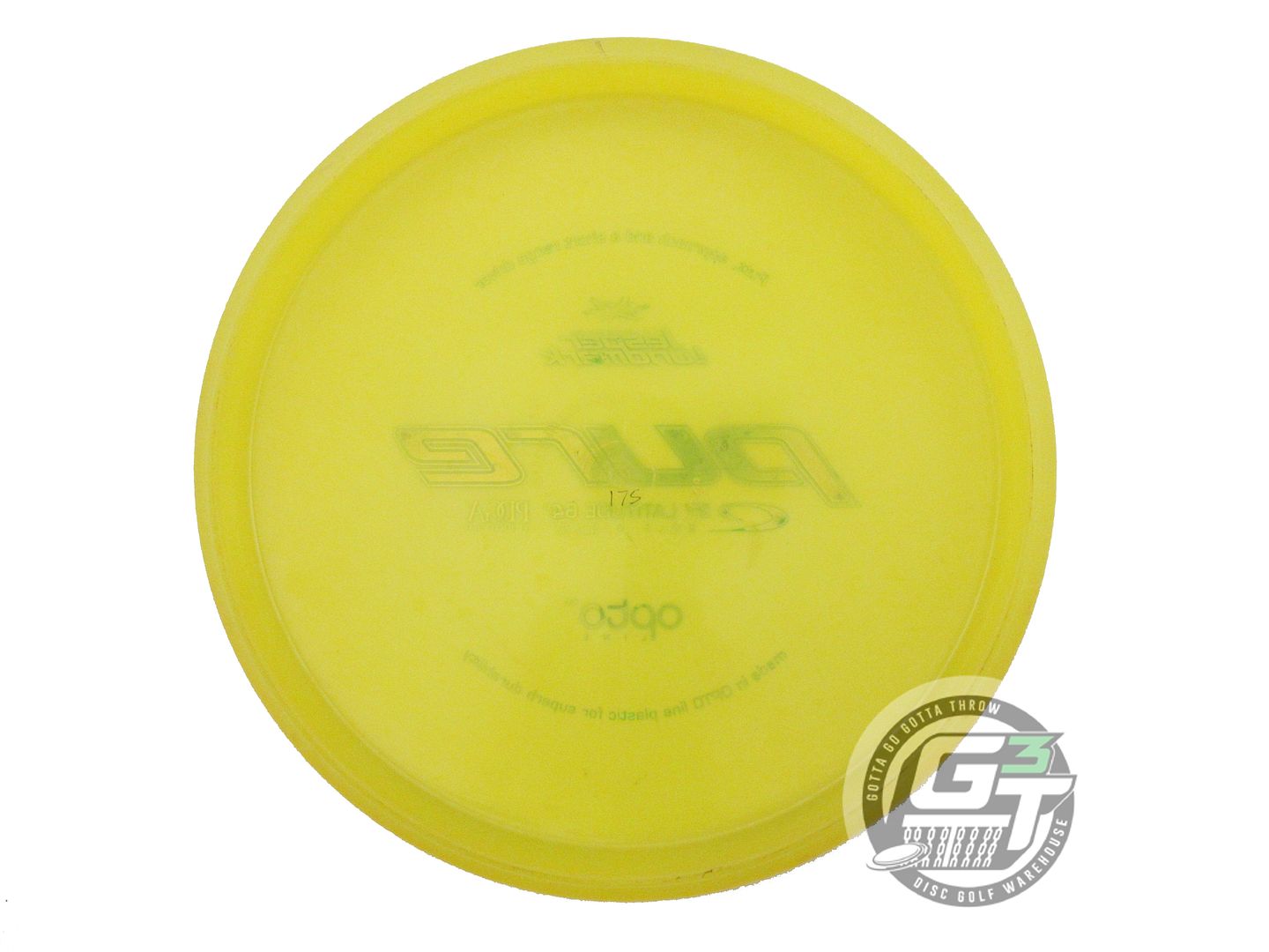USED Latitude 64 Opto Pure 174g Yellow Green Foil Putter Golf Disc