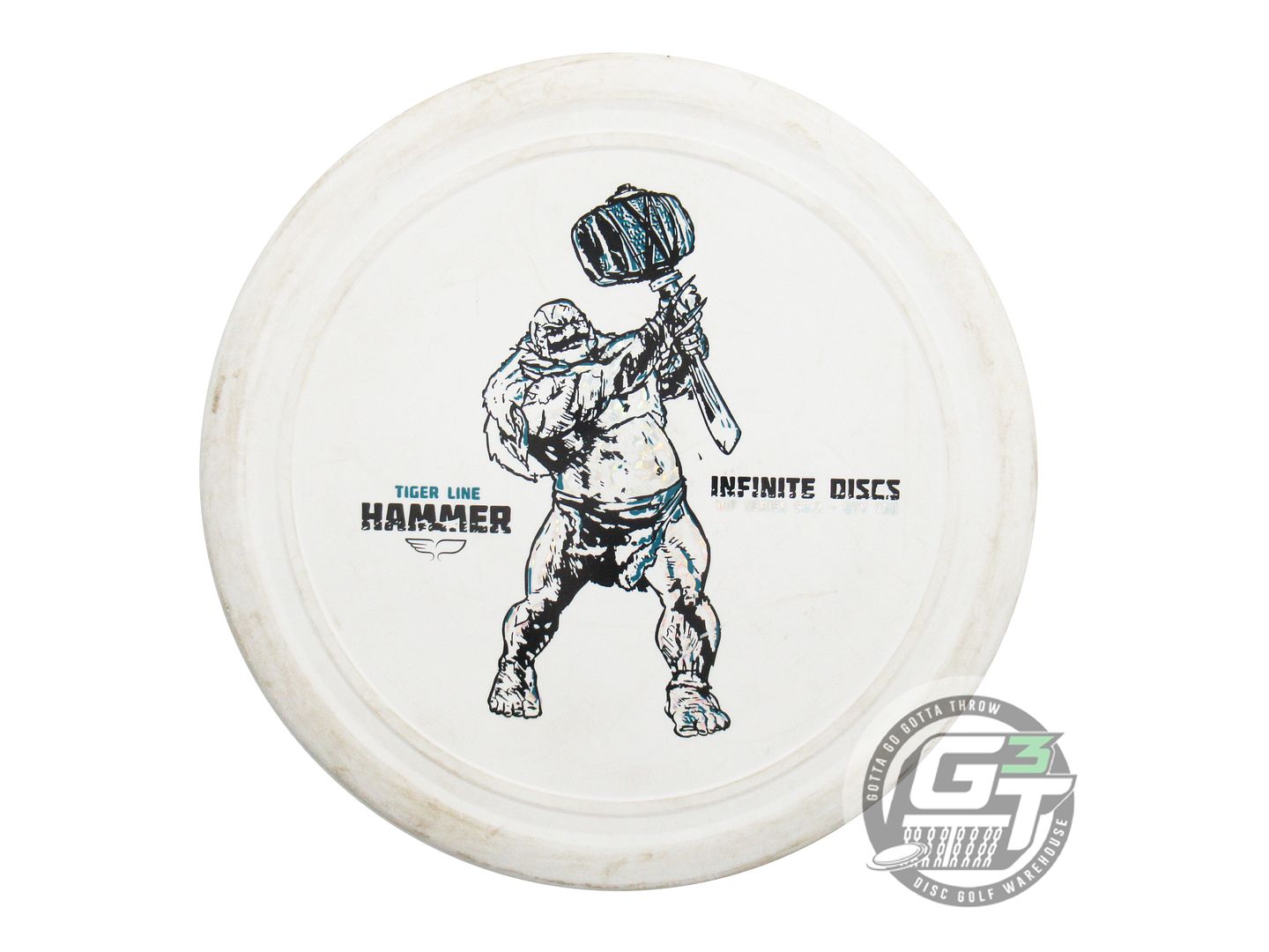 USED Yikun Disc Golf Tiger Line Hammer 171g White VIP SERIES Putter Disc