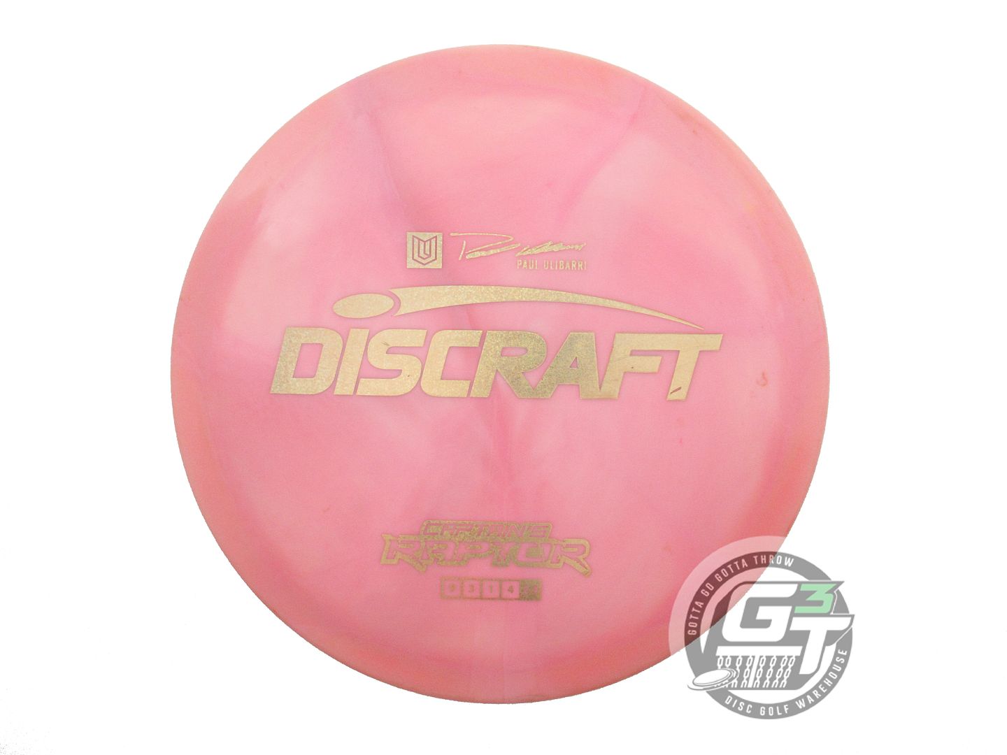 USED Discraft [CAPTAIN'S] ESP Raptor 175g Pink Gold Glitter Distance Driver Disc