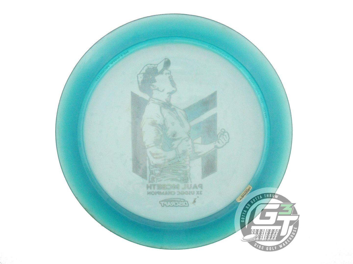 USED Discraft [McBETH] CryZtal Hades 172g Aqua Gold Holo Foil Driver Golf Disc