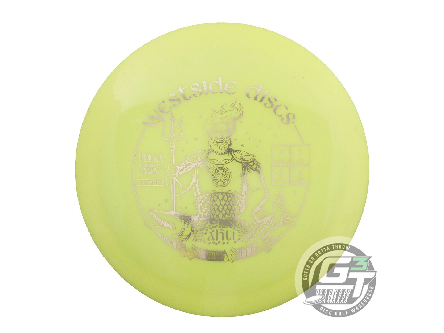 USED Westside Discs Tournament Ahti 173g Yellow Gold Foil Fairway Driver Disc