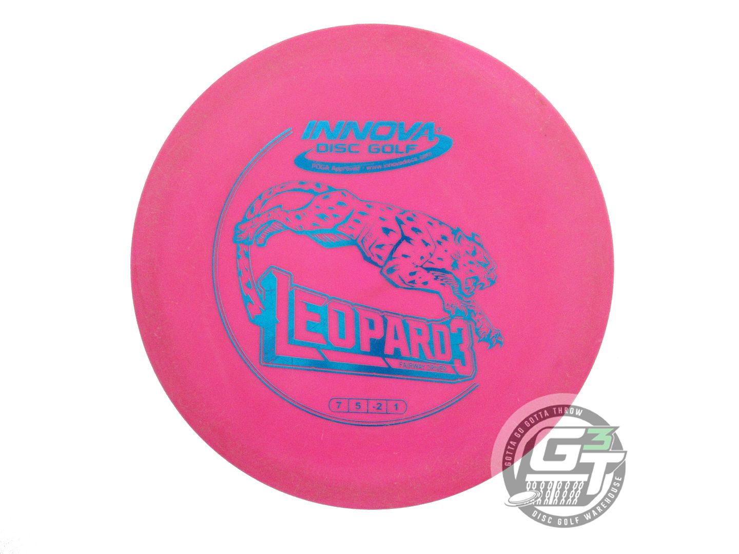 USED Innova DX Leopard3 175g Magenta Blue Foil Fairway Driver Golf Disc
