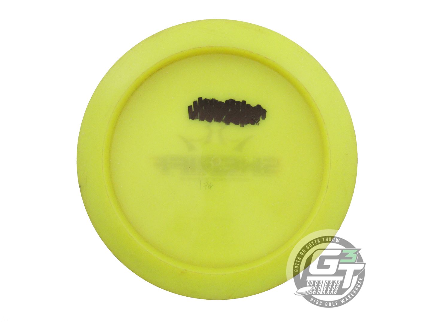 USED Dynamic Discs Lucid Sheriff 174g Yellow Gold Foil Distance Driver Golf Disc