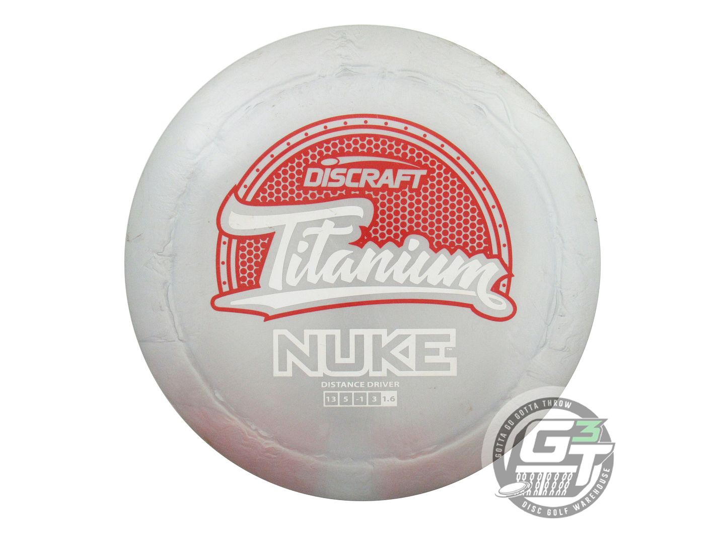 USED Discraft Titanium Nuke 175g Gray Red Stamp Distance Driver Disc