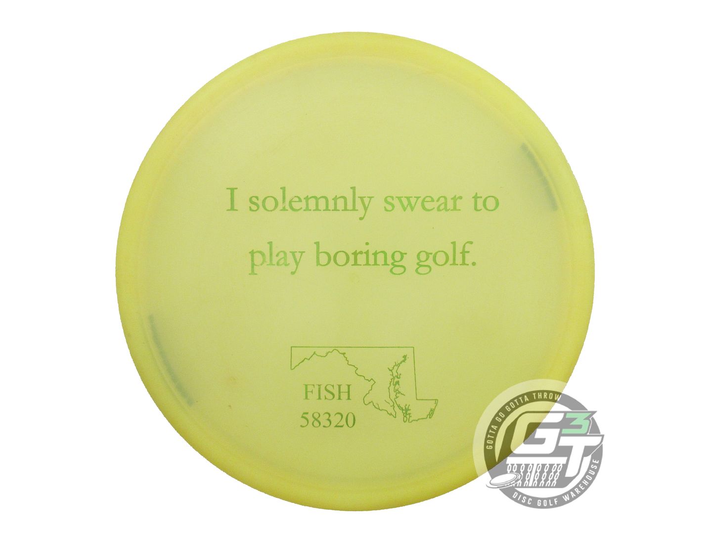 USED Discraft Z Zone 174g Yellow Lime Holo Foil Putter Golf Disc