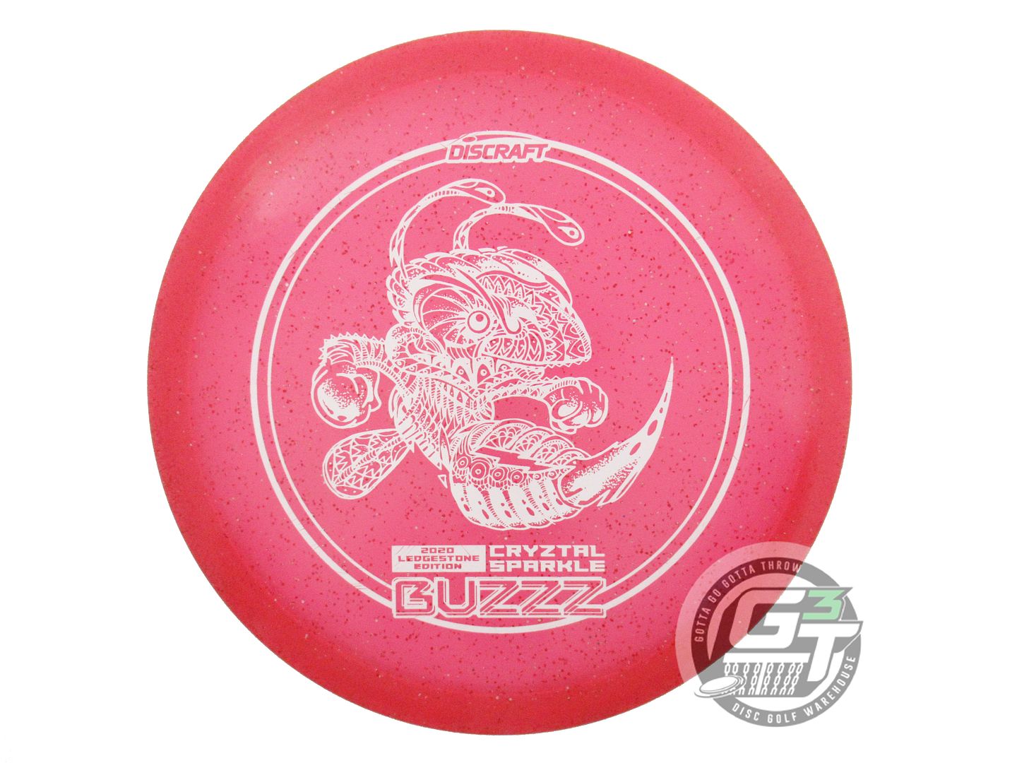 USED Discraft [LEDGESTONE] CryZtal Sparkle Buzzz 180g Red Midrange Golf Disc