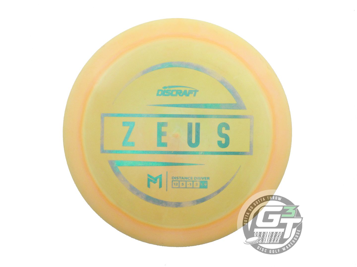 USED Discraft [McBETH] ESP Zeus 177g Marigold Teal Foil Driver Golf Disc
