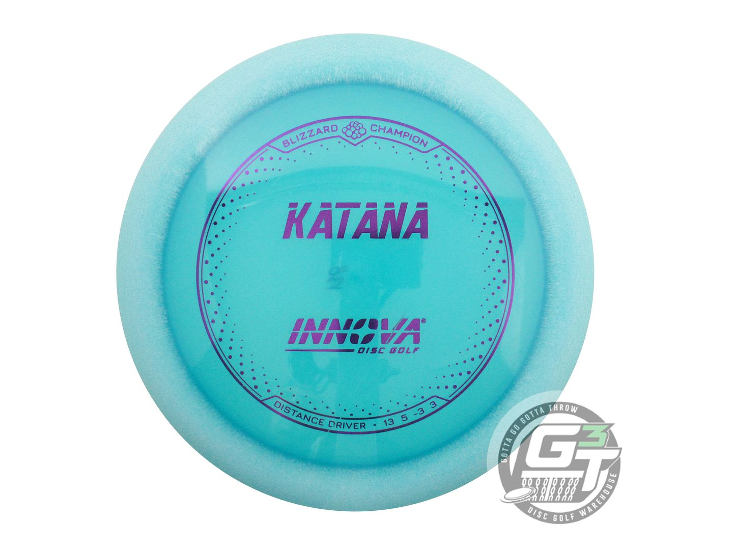 USED Innova Blizzard Katana 138g Teal Purple Foil Distance Driver Golf Disc