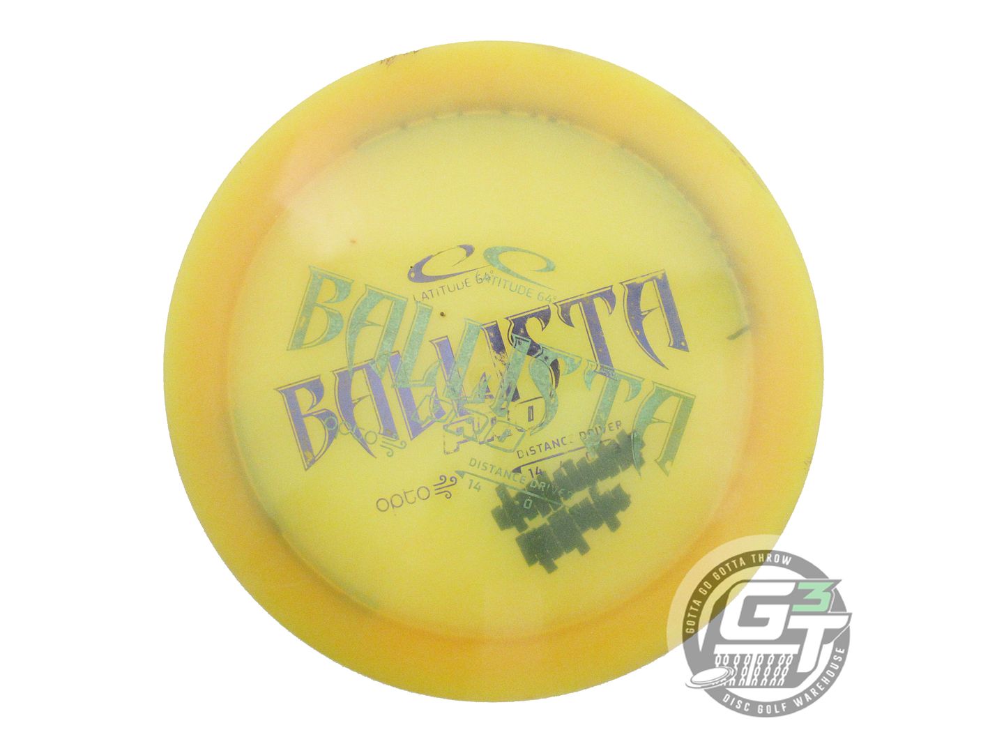 USED Latitude 64 X-OUT Opto AIR Ballista Pro 159g Marigold Distance Driver Disc