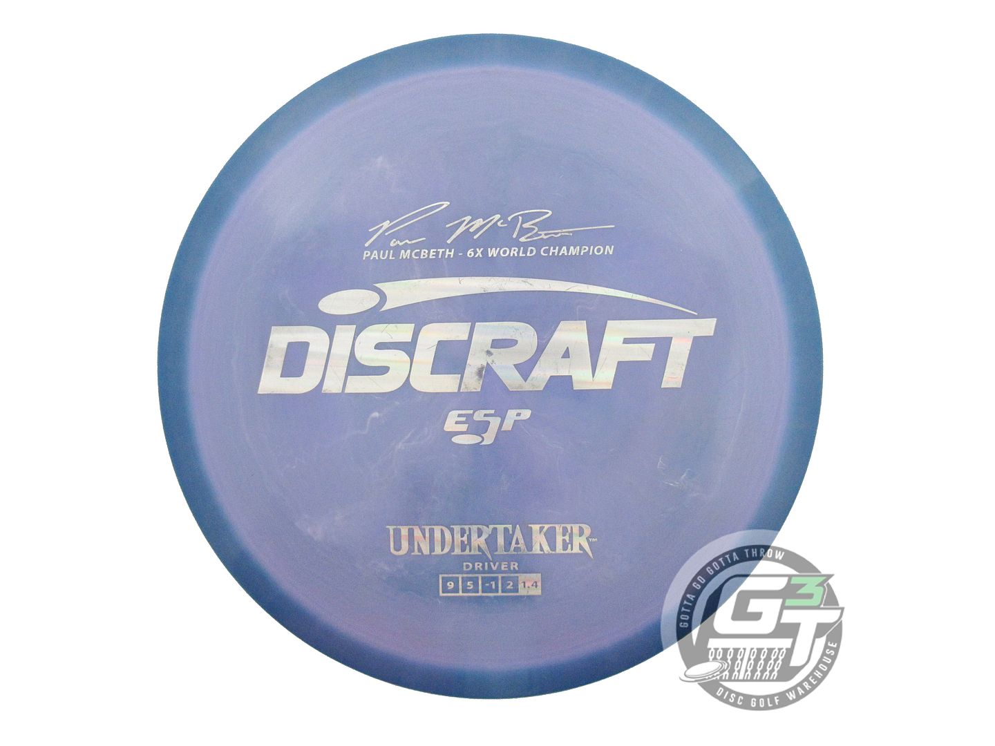 USED Discraft [McBETH] ESP Undertaker 174g Blue-Purple Silver Holo Driver Disc