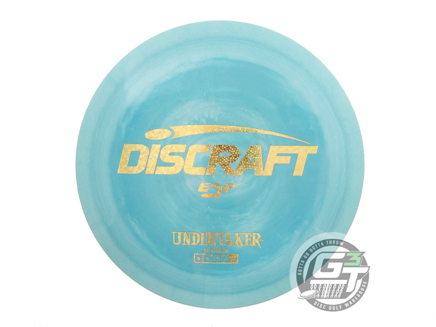 USED Discraft ESP Undertaker 173g Teal Gold Star Foil Distance Driver Golf Disc