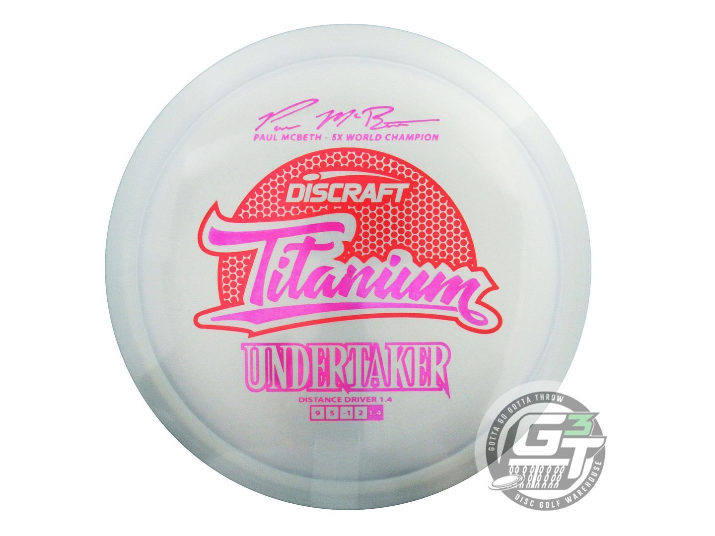 Discraft Titanium Undertaker [Paul McBeth 5X] Distance Driver Golf Disc (Individually Listed)