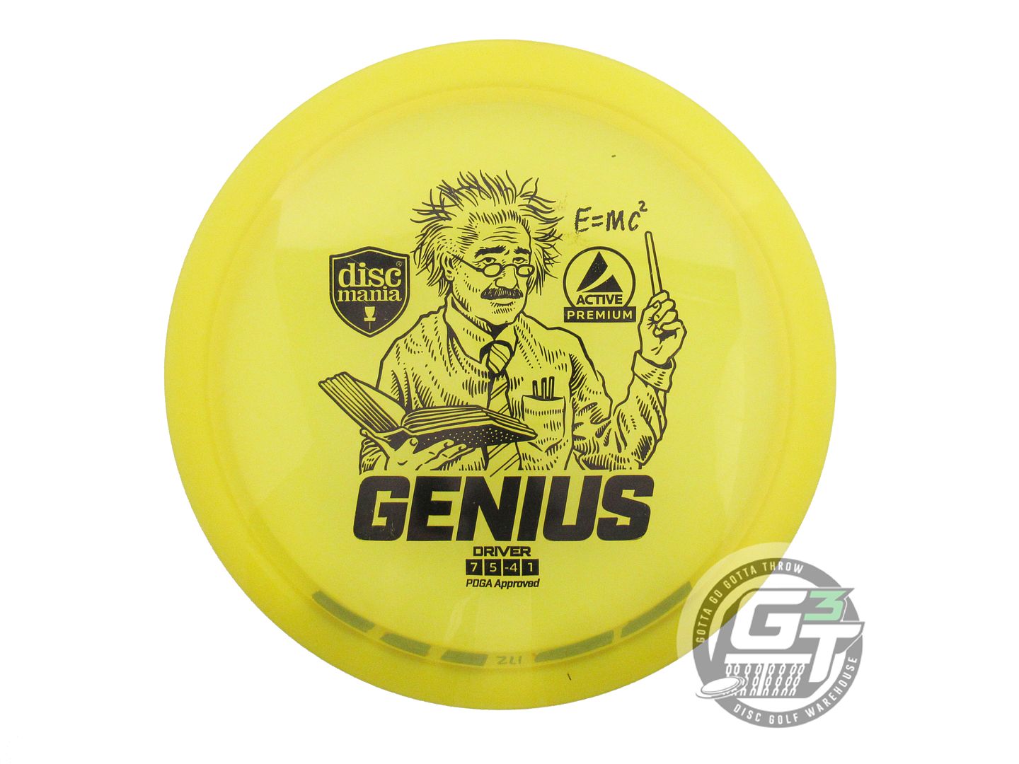 USED DiscMania Active Premium Genius 172g Yellow Black Stamp Fairway Driver Disc