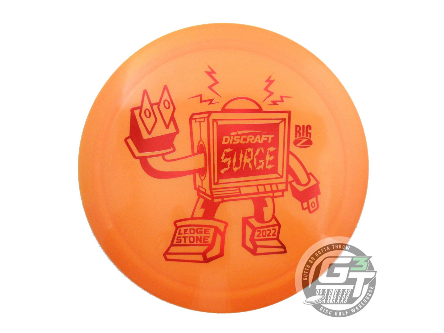 NOS Discraft [LEDGESTONE] Big Z Surge 175g Orange Red Foil Distance Driver Disc