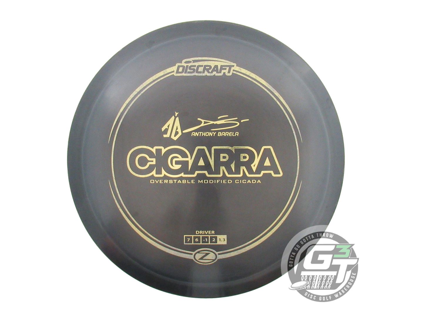USED Discraft [BARELA] Z Cigarra 172g Black Gold Foil Fairway Driver Golf Disc
