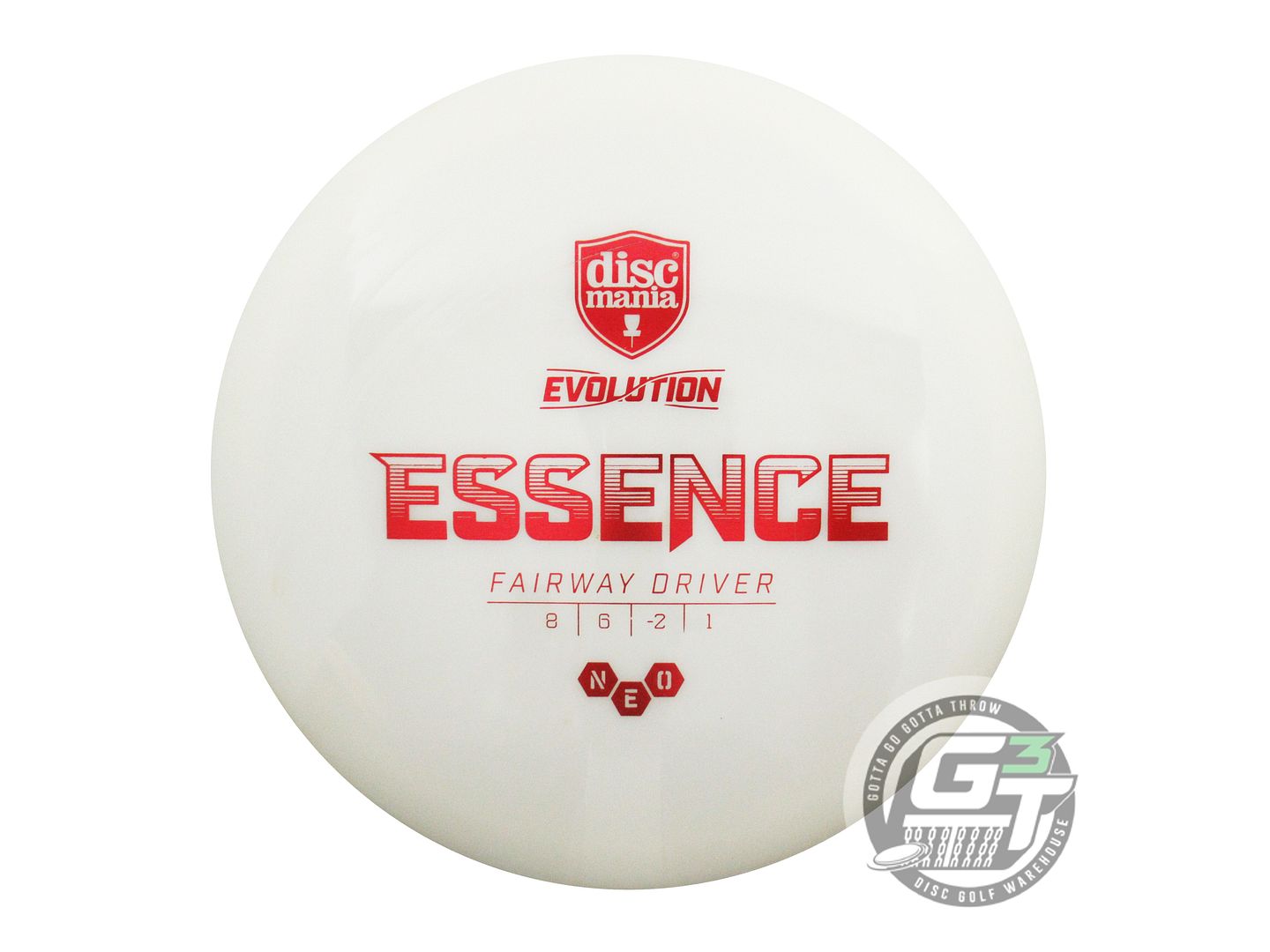 USED DiscMania Neo Essence 173g White Red Foil Driver Golf Disc
