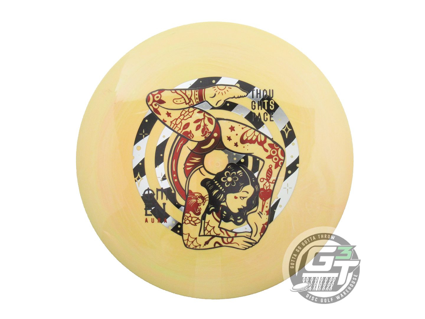 USED Thought Space Aura Omen 173g Butter Yellow Fairway Driver Golf Disc